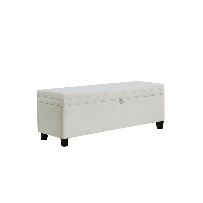 Windermere Storage Ottoman - Chenille Ecru - DUSK