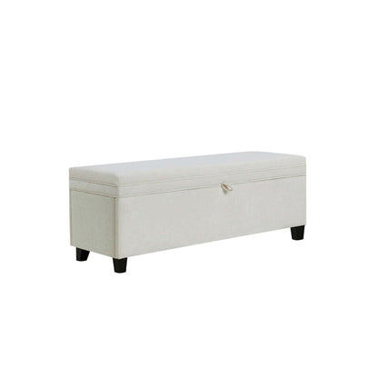 Windermere Storage Ottoman - Chenille Ecru - DUSK