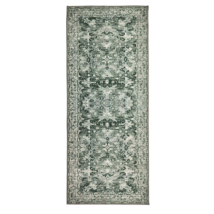 Zahra Persian Style Machine Washable Runner - Sage - DUSK